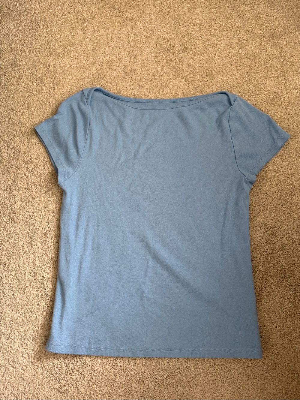 Old Navy Light Blue Boatneck Short Sleeve Top
